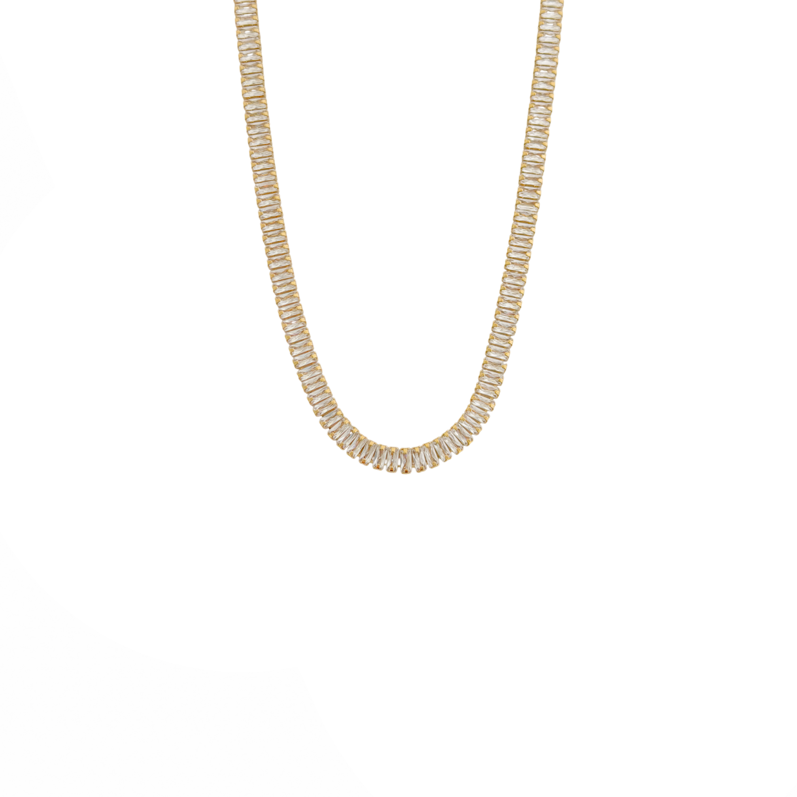 Choker Rivieira Palito Fina, Banhado em Ouro 18k
