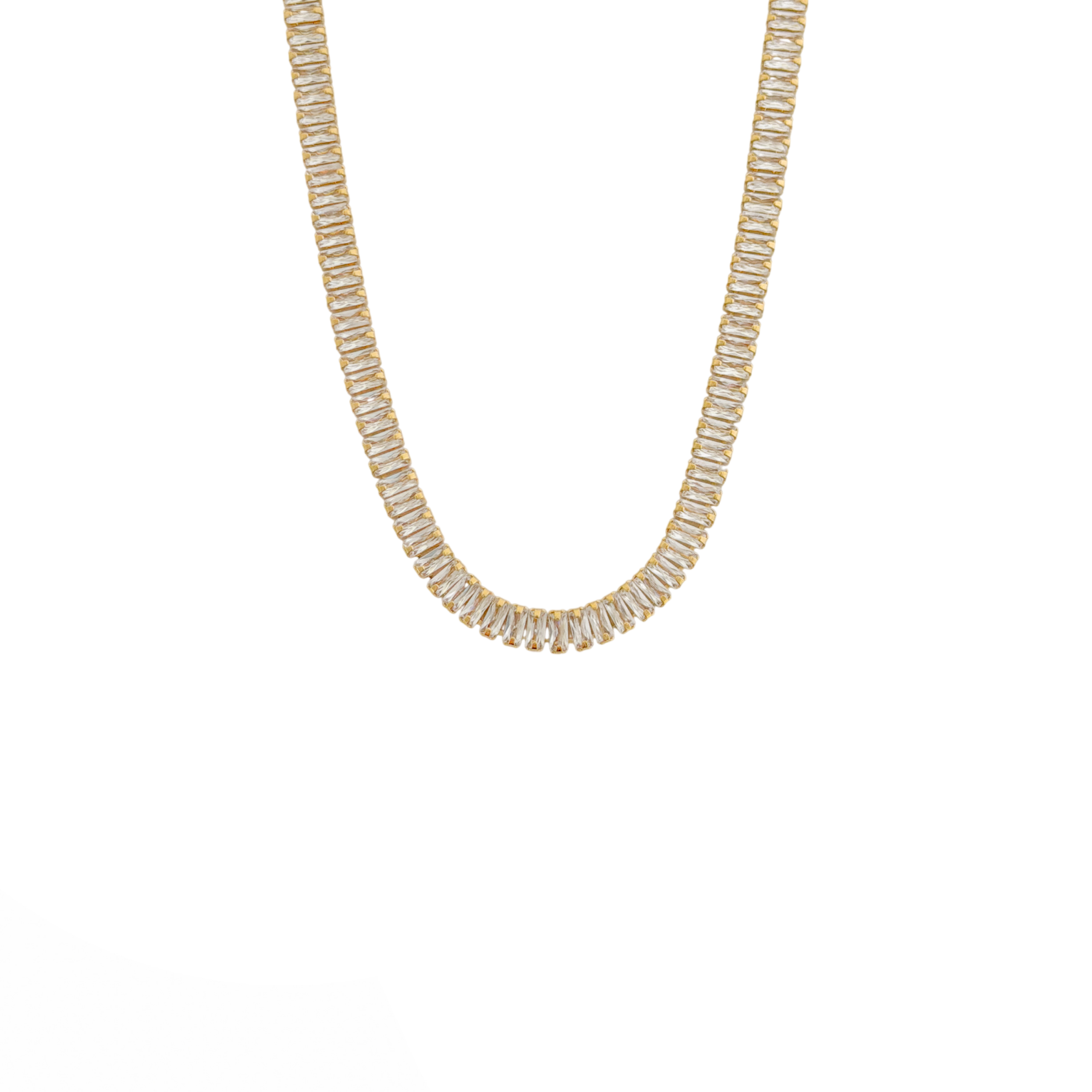 Choker Rivieira Palito, Banhado em Ouro 18k