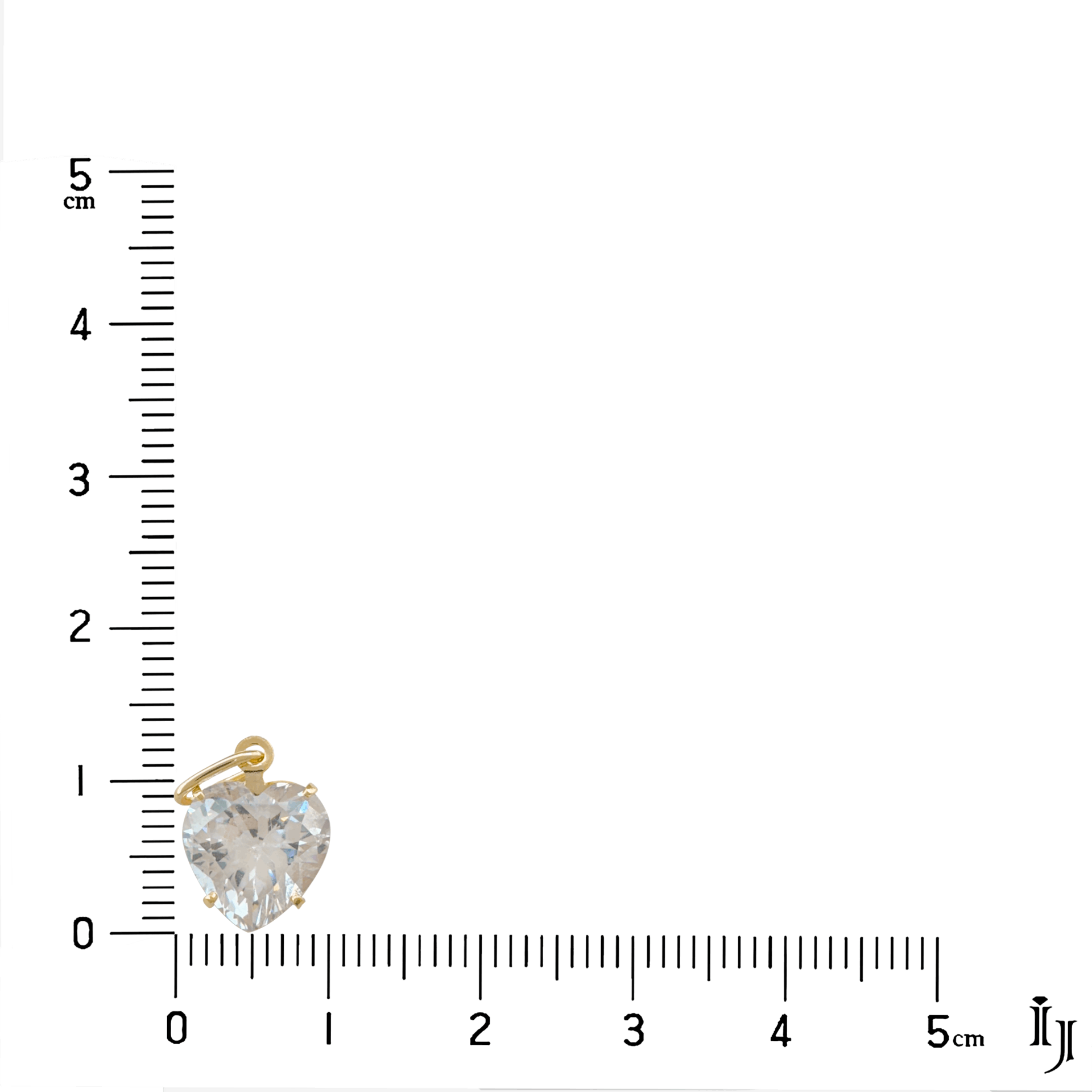 Pingente de Coração em Zircônia Banhado em Ouro 18k - Image 2