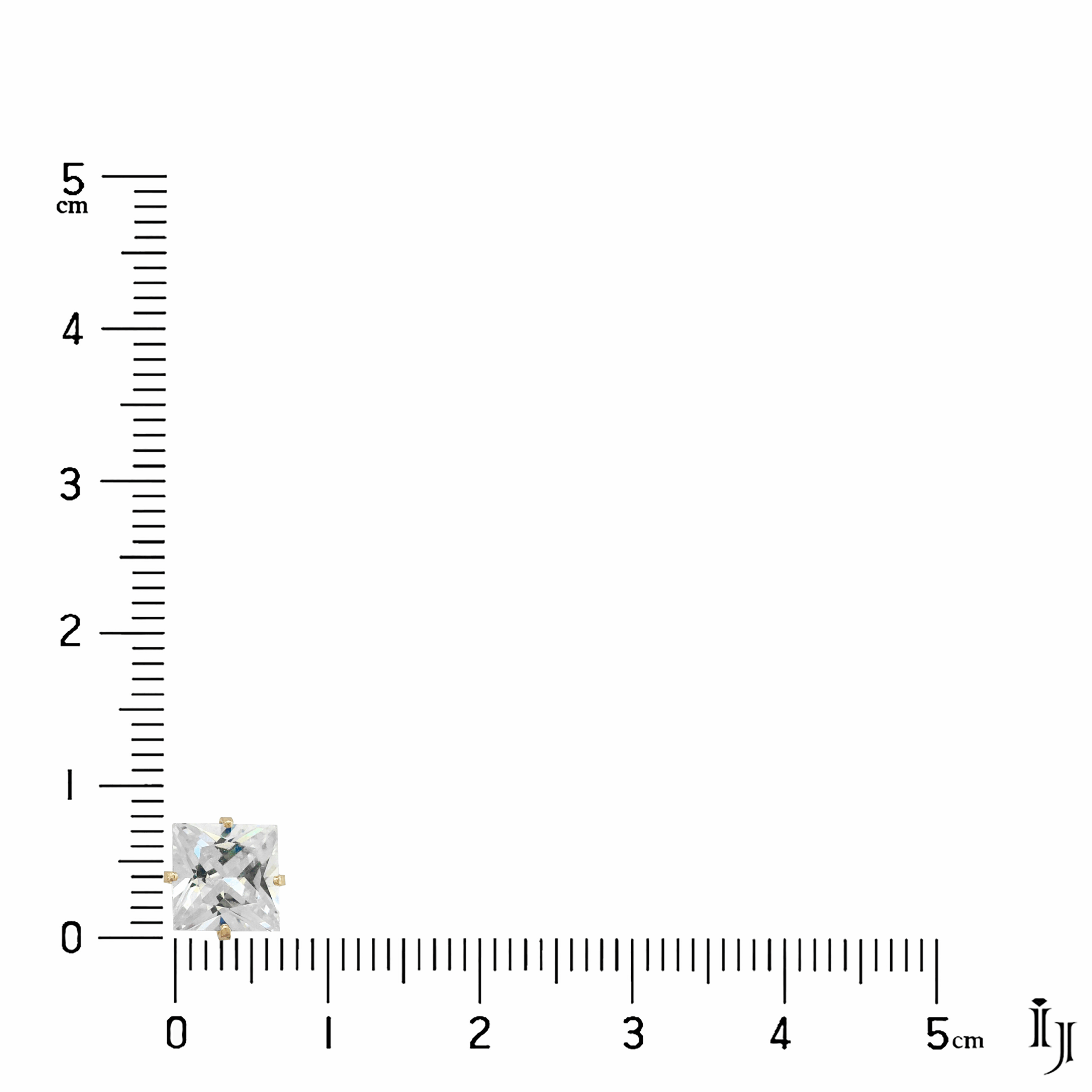Brinco Zircônia Quadrado Banhado em Ouro 18k - Image 2